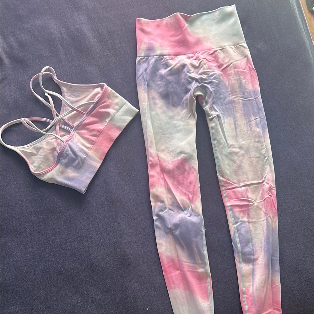 Colorful Tie-Dye Activewear Set